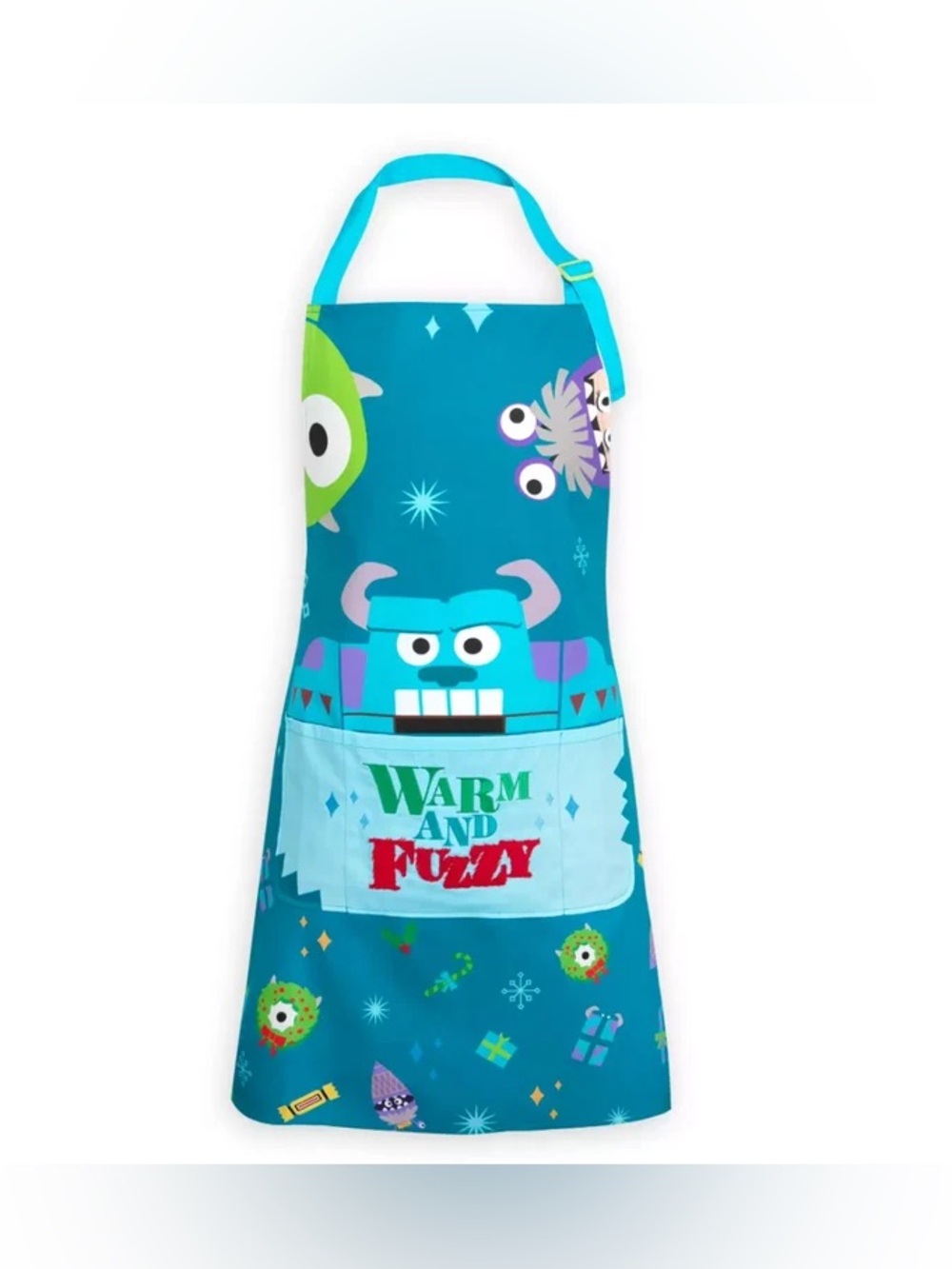 Disney Parks Pixar Monsters Inc Holiday Apron Warm and Fuzzy